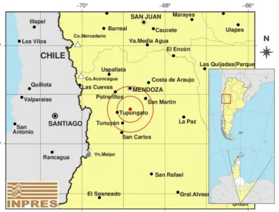 Dos sismos sacudieron Mendoza en la madrugada del martes