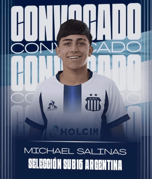 Michael Salinas, de Vista Flores a la Selección Sub-16 de la AFA